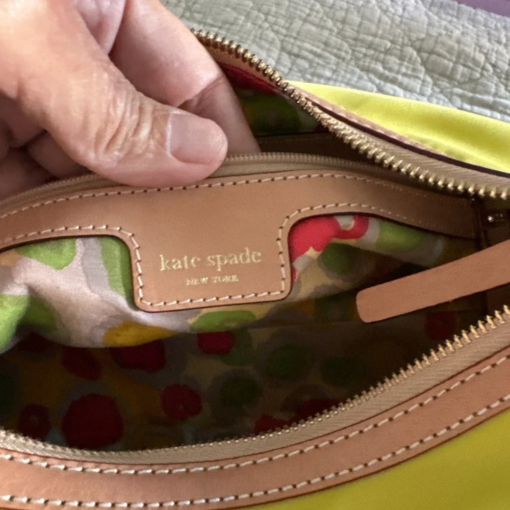 KATE SPADE‎ Sam Icon KSNYL Nylon Small Shoulder Bag Greenlight GUC